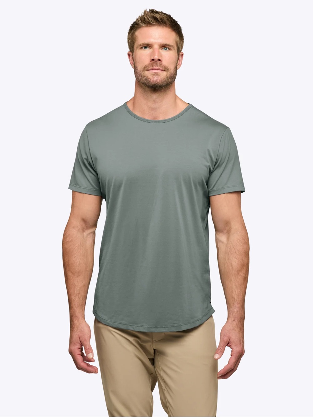 3-Pack Cuts Clothing Men's Crew Tee Size L - Sage, Black, Cadet Blue